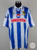 Viv Anderson blue & white No.6 Sheffield Wednesday v. Arsenal F.A.Cup final shirt