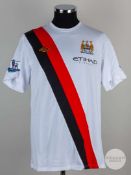 Emanuel Aderbayor white No.9 Manchester City away shirt, 2009-10.
