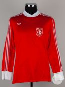 Nejib Limam red and white No.13 Tunisia 1978 World Cup long-sleeved shirt