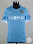 Nigel De Jong sky blue No.34 Manchester City short-sleeved shirt, 2010-11