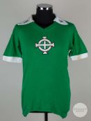 Trevor Anderson green & white No.11 Northern Ireland v. Scotland shirt, 1977