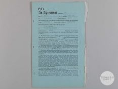 Willie Stevenson a player contract with Stoke City, 1972-73.