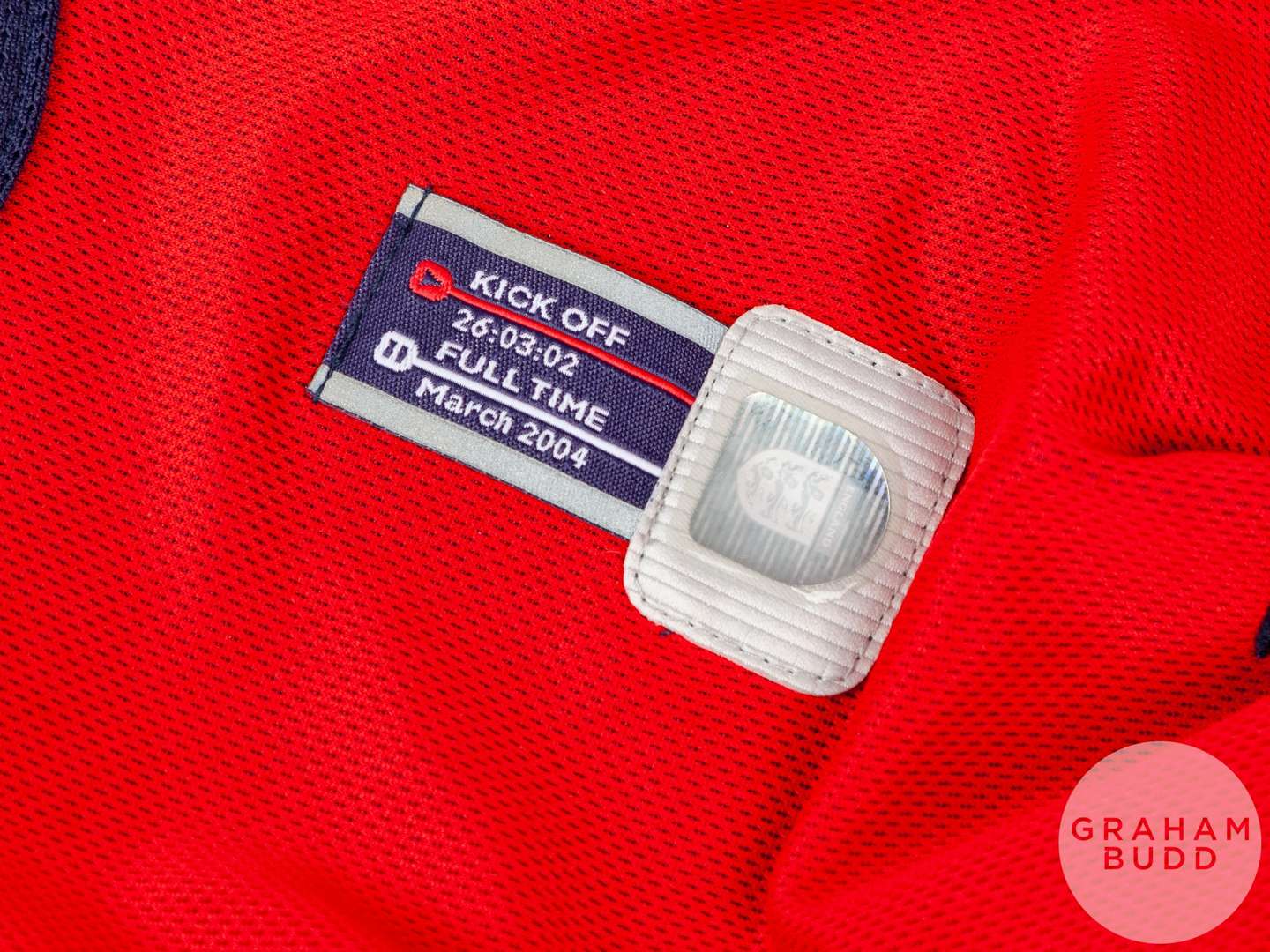 Rio Ferdinand red No.5 England short sleeved 2002 shirt. - Image 5 of 5