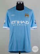 Dedryck Boyata sky blue No.38 Manchester City short-sleeved shirt, 2010-11.
