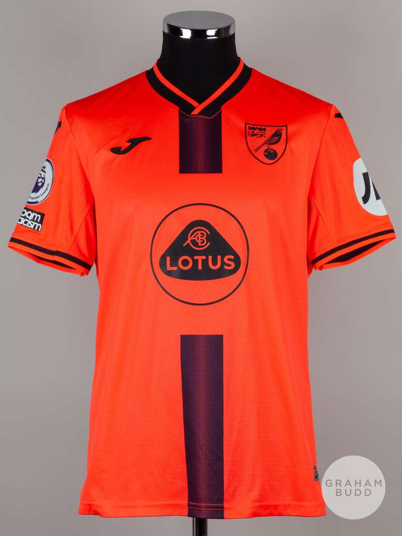 Pierre Lees-Melou orange No.20 Norwich City short-sleeved shirt, 2021-22