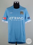 David Silva sky blue No.21 Manchester City v. Stoke City F.A.Cup Final shirt, 2011.