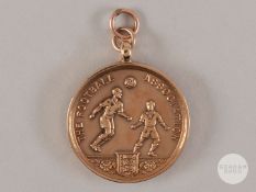 Tommy Gibb 9ct gold Newcastle United v. Liverpool F.A.Cup runners-up medal, 1974.