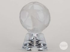 Viv Anderson a glass presentation UEFA CHAMPIONS LEAGUE paperweight, 2003
