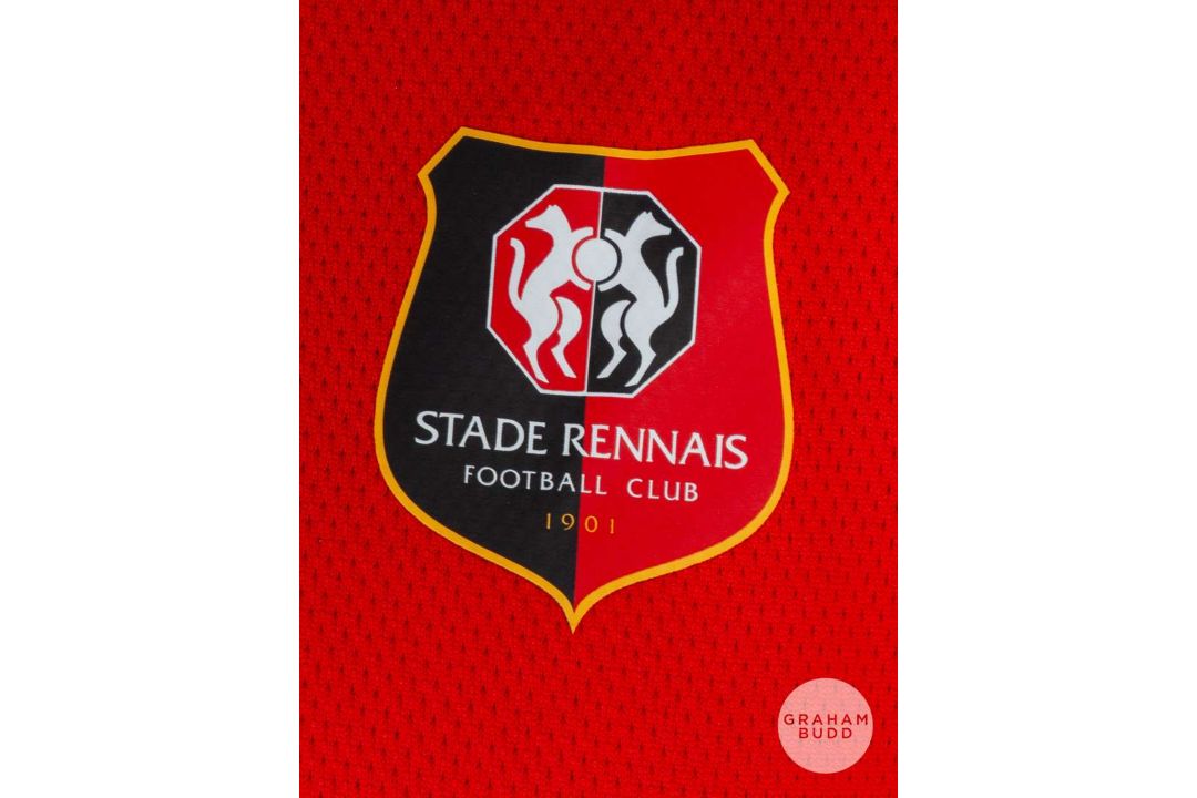 Matthis Abline red No.18 Stade Rennais short-sleeved shirt, 2021-22 - Image 3 of 5