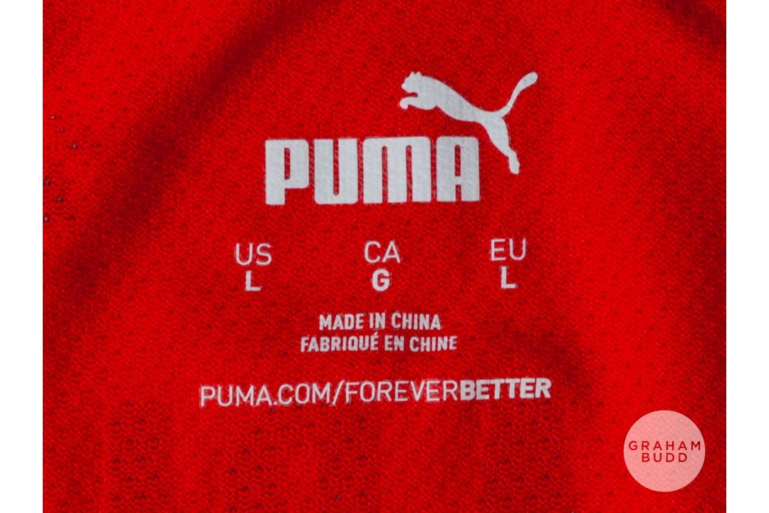 Matthis Abline red No.18 Stade Rennais short-sleeved shirt, 2021-22 - Image 4 of 5