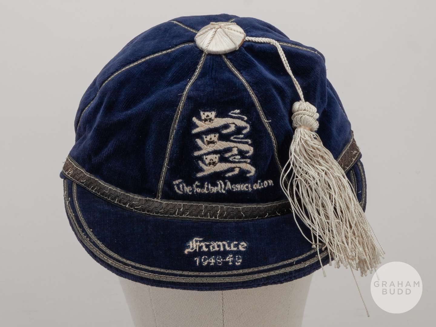 John Aston (Sr) blue England v. France International cap, 1948-49 - Image 2 of 4