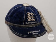 John Aston (Sr) blue England v. Switzerland International cap, 1948-49