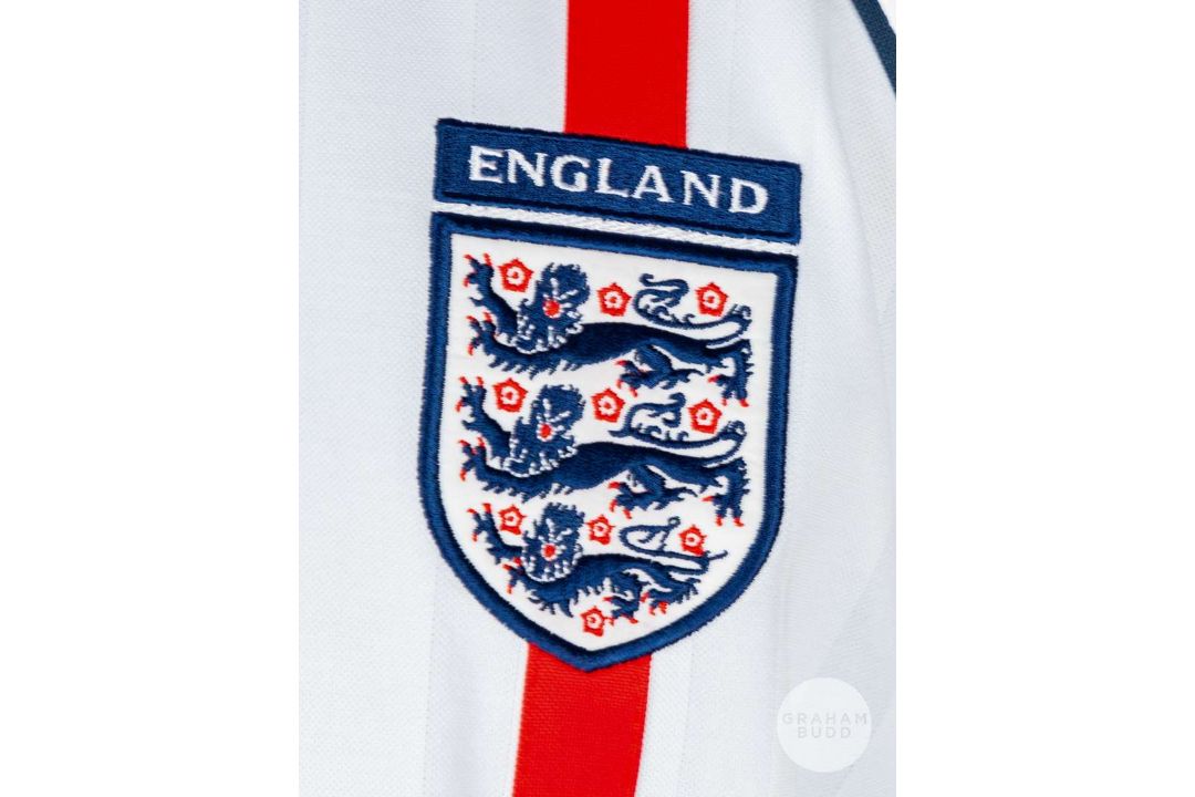Nicky Butt white England No.21 shirt v Brazil 21st June 2002 - Image 3 of 5