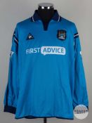 Nicolas Anelka blue blue No.39 Manchester City short sleeved home shirt 2003/4.