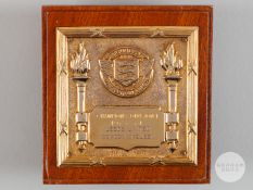 Gordon McQueen 9ct 1973-74 Division I League Championship winners plaque