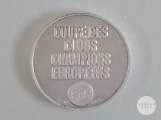 Gordon McQueen Continental silver 1975 European Cup Runners-up medal