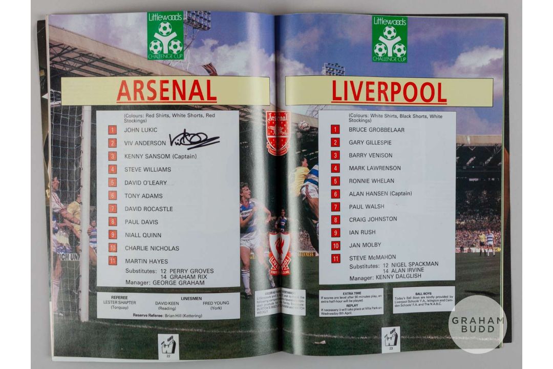 Viv Anderson Arsenal v. Liverpool Littlewoods Challenge Cup (League Cup) winners trophy, 1987 - Image 4 of 4