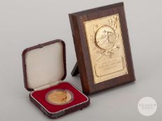 Viv Anderson silver-gilt and enamel 1988 Rous Cup medal
