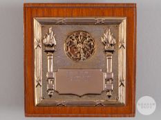 Viv Anderson 9ct 1977-78 Division I League Championship winners plaque