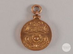Tom Curry 9ct gold Newcastle United Division 1 League Championship winners medal, 1926-27.