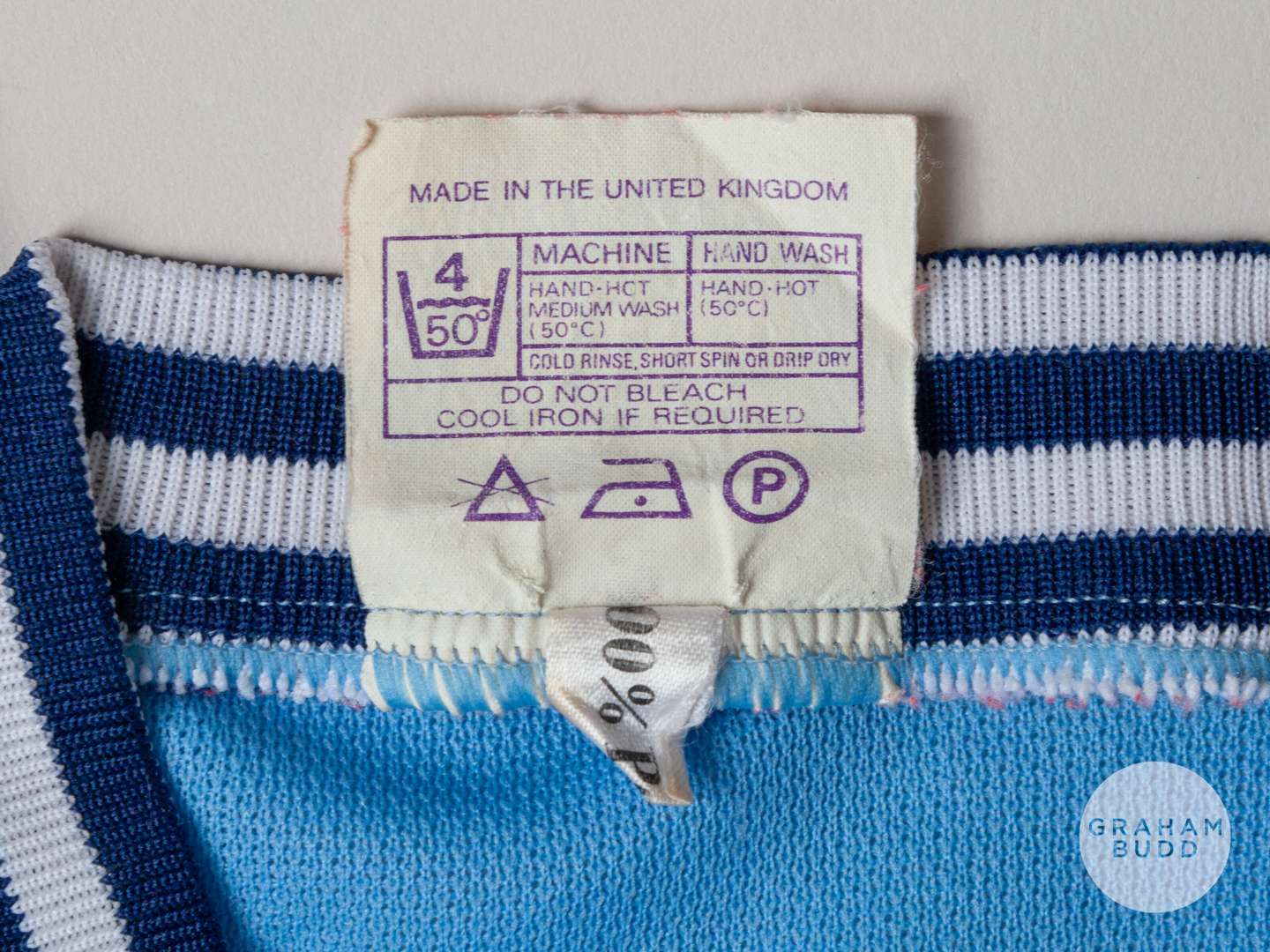 Viv Anderson sky blue No.9 short-sleeved shirt, Admiral - Image 5 of 5