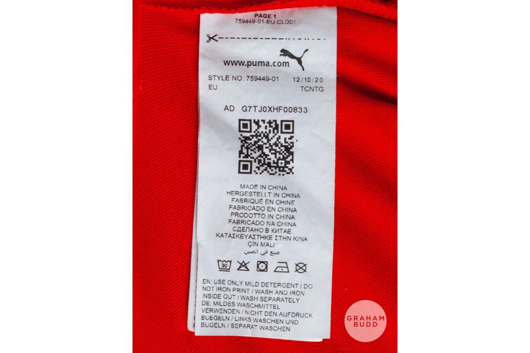 Matthis Abline red No.18 Stade Rennais short-sleeved shirt, 2021-22 - Image 5 of 5