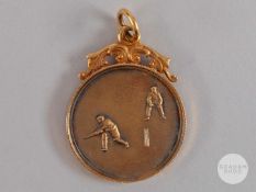 Jack Lambert an Arsenal 15ct gold Evening News Cricket Cup winners medal, 1930.