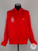 Viv Anderson red and white Nottingham Forest 1979 League Cup Final tracksuit top