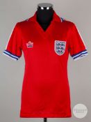 Viv Anderson red No.2 England v. Sweden match issued short-sleeved shirt, 1979, Admiral