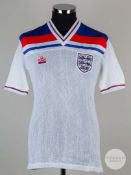 Viv Anderson rare white No.2 England v. Czechoslovakia match issued airtex short-sleeved shirt, 1982