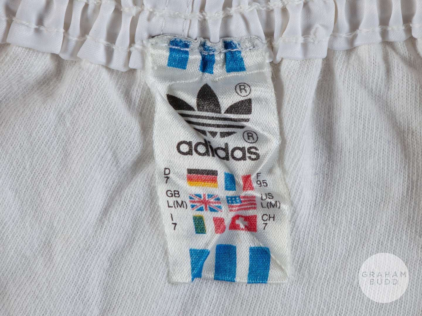 Viv Anderson pair of white and orange No.18 Holland shorts, 1988 - Image 3 of 4