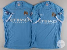 Dedryck Boyata sky blue & white No.38 Manchester City shirt, 2010-11.