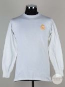 Goyo Benito white No.5 Real Madrid match worn long-sleeved shirt