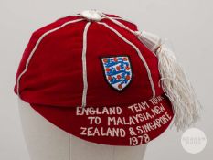 Viv Anderson burgundy England Tour “B” cap, 1978
