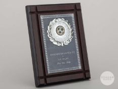 Norman Whiteside Manchester United v. A.C. Milan plaque, 1988.