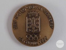 Brian McClair bronze Teresa Herrera Trophy medal, 1984.
