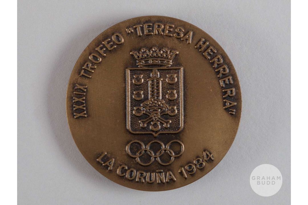 Brian McClair bronze Teresa Herrera Trophy medal, 1984. - Image 1 of 4