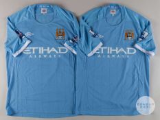 Nigel De Jong sky blue & white No.34 Manchester City shirt, 2010-11.