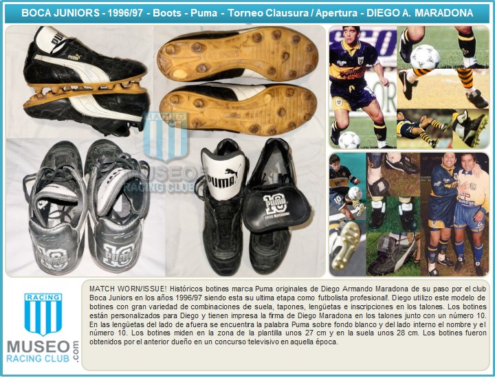 Maradona pair of match issued/worn Puma Diego Maradona, 1996-97. - Image 5 of 5