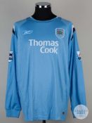 Nicolas Anelka sky blue & white No.39 Manchester City v. Tottenham Hotspur shirt, 2004.