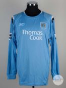 Nicolas Anelka sky blue No. 39 Manchester City long sleeved home shirt 2004/5.