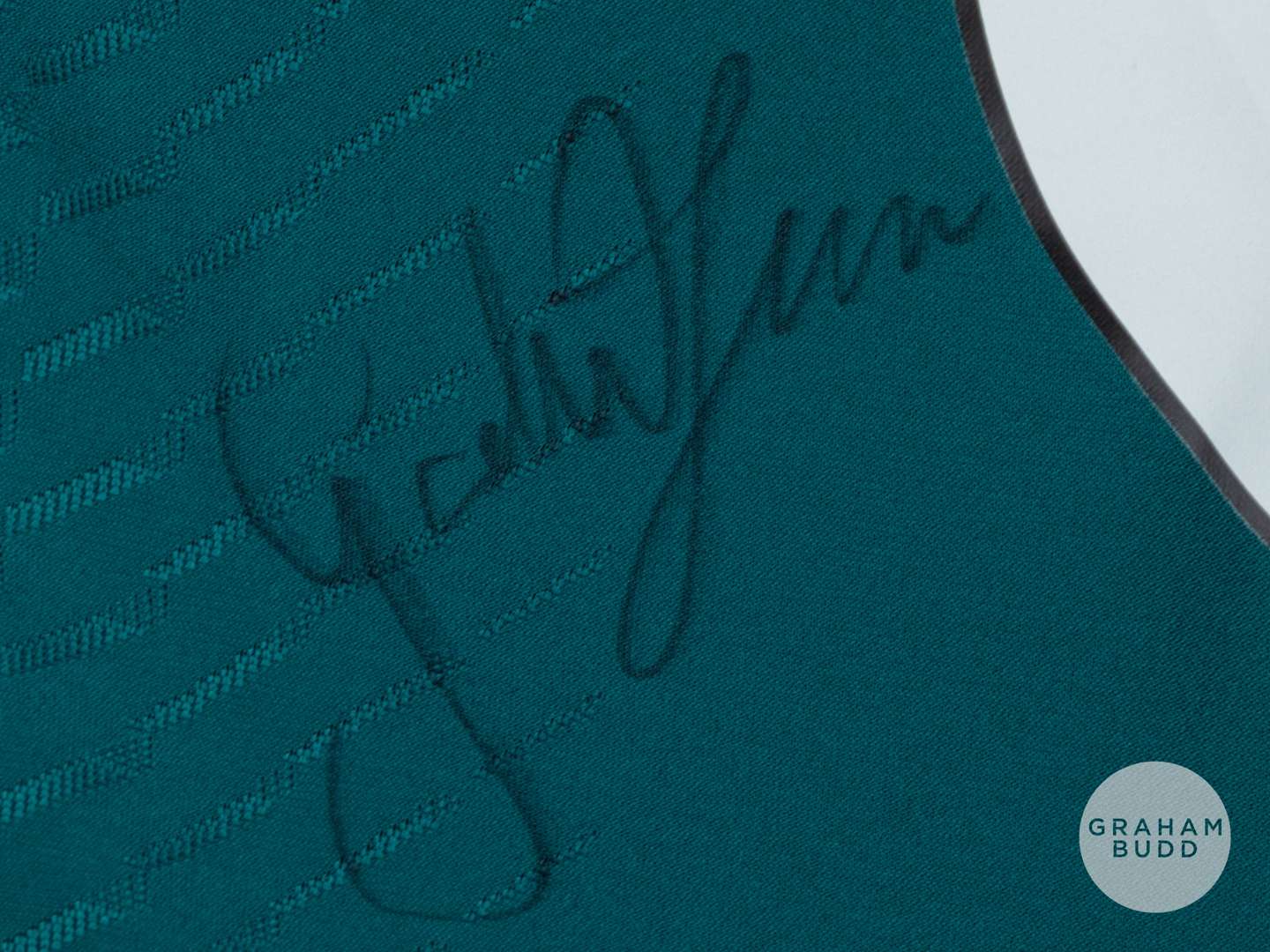 Gabriel Jesus green and navy blue No.9 Arsenal short-sleeved shirt, 2023-24 - Image 4 of 6