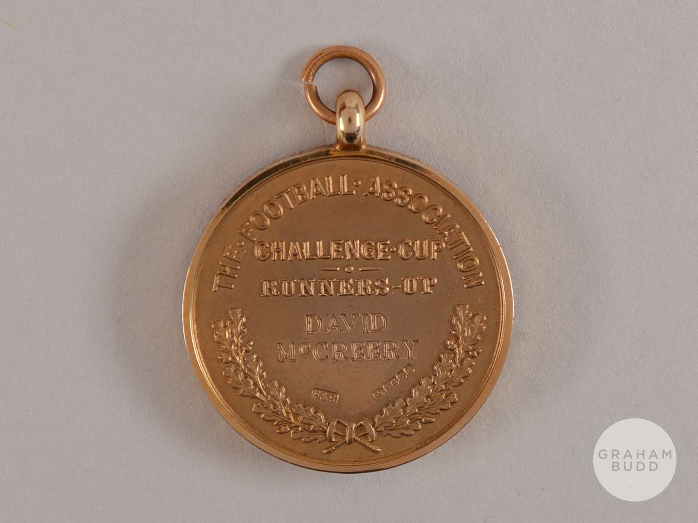 David McCreery 9ct gold Manchester United 1976 F.A.Cup Runners-up medal. - Image 2 of 4