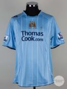 Felipe Caicedo sky-blue & white No.20 Manchester City v. Tottenham Hotspur shirt, 2009.