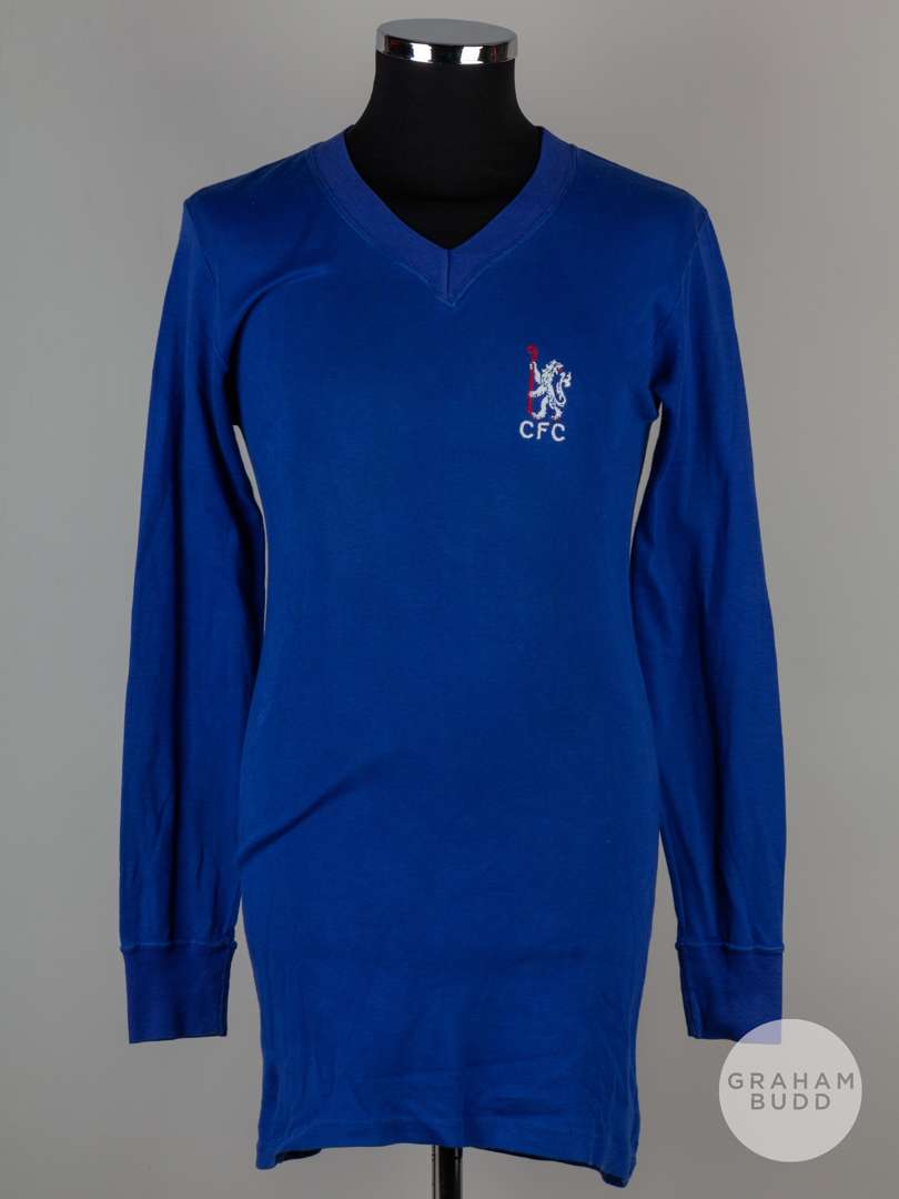 Blue No.11 Chelsea match worn long-sleeved shirt, 1967-68