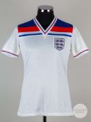Viv Anderson white No.2 England Euro 1980 match issued short-sleeved shirtx