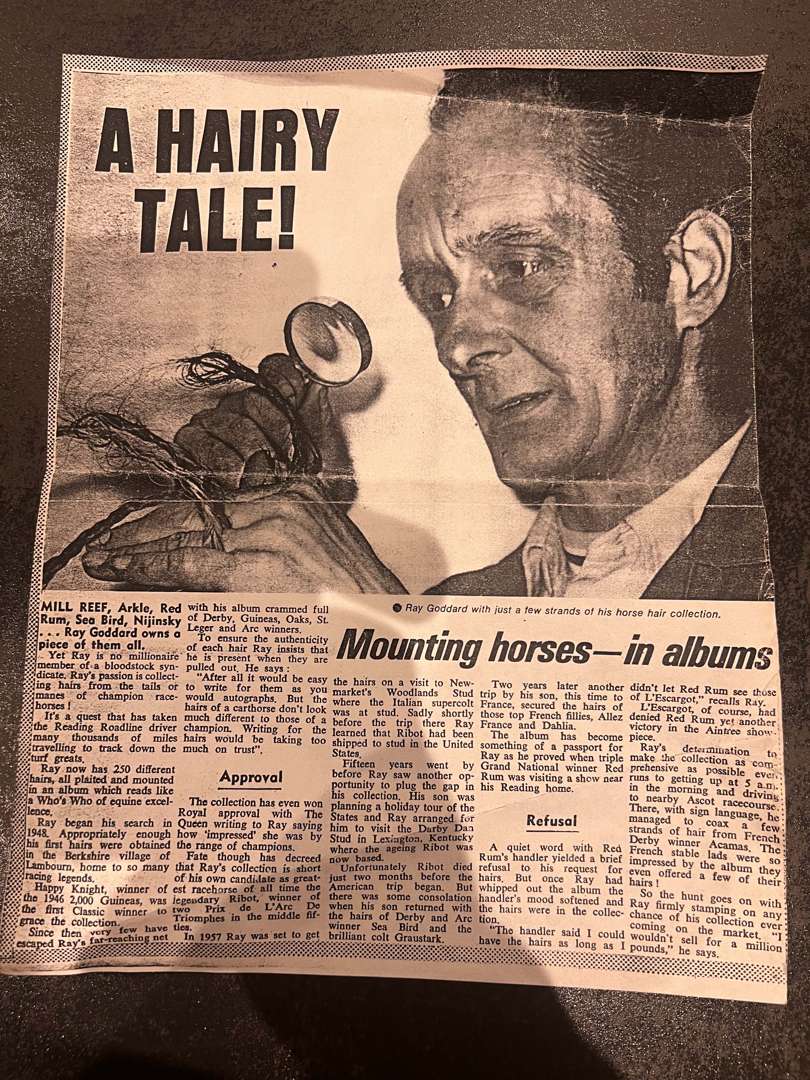 The Ray Goddard Collection of Hair Trophies of Champion Racehorses. - Image 26 of 28