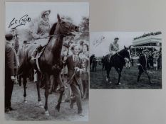 Lester Piggott signed photographs.