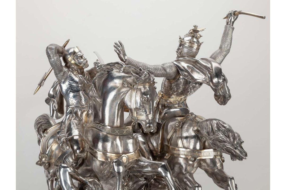 A magnificent Victorian silver sculptural trophy for the 1875 Chesterfield Cup at Goodwood. - Image 18 of 25