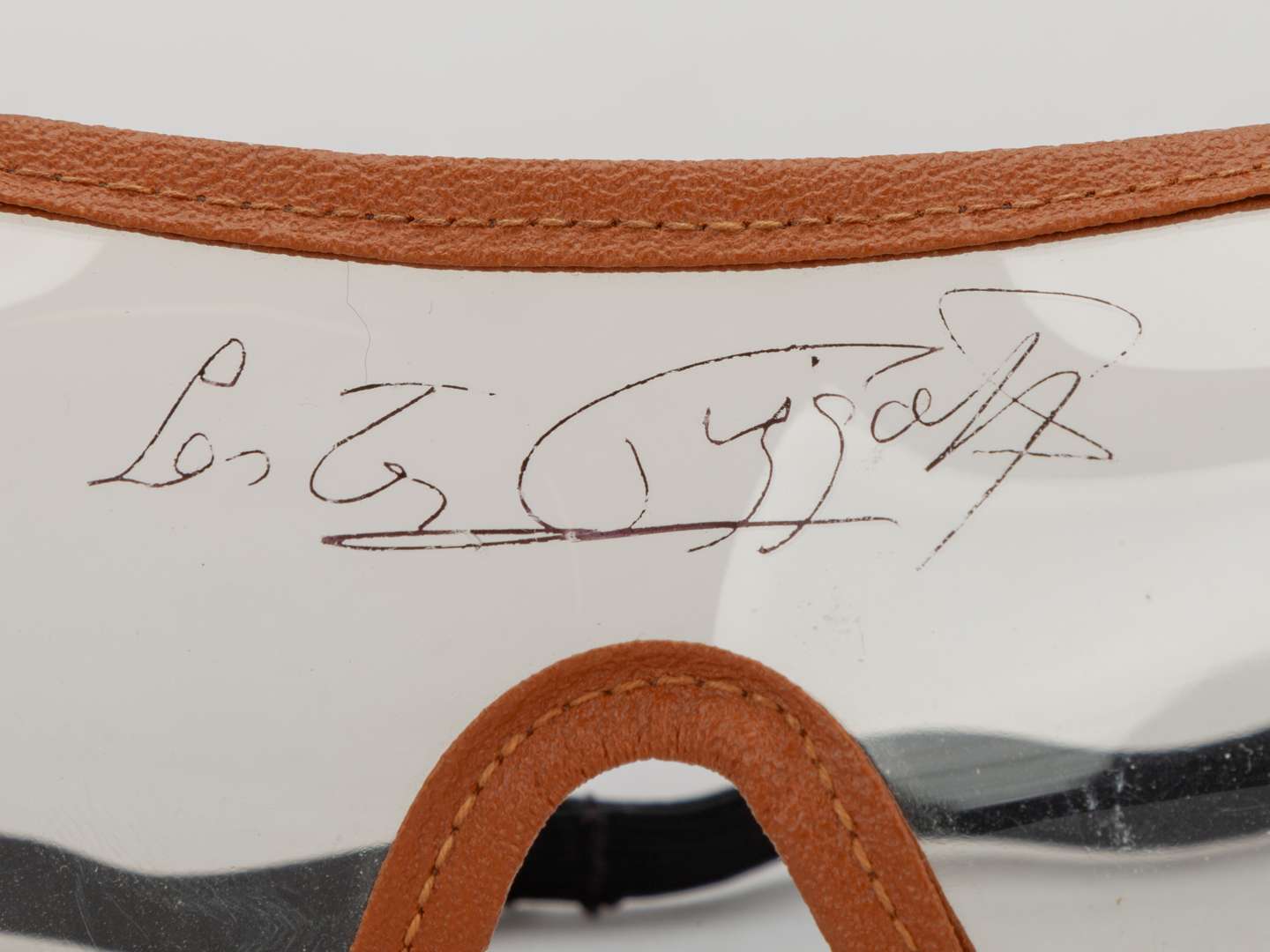 Signed pair of Lester Piggott's jockey goggles. - Image 2 of 2